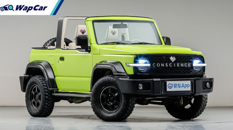This topless SUV is not from the Chinese brand Tank, but a heavily modified Suzuki Jimny by a Chinese media