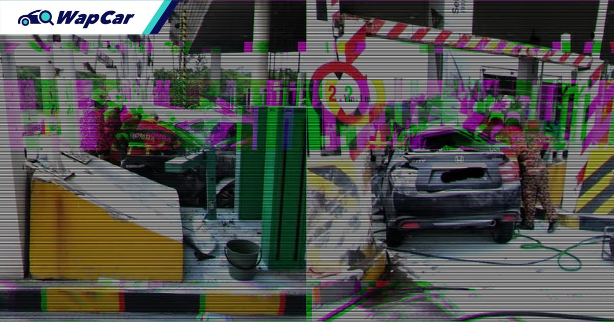 Pemandu Honda City maut langgar konkrit penghadang Plaza Tol Setia Alam 01