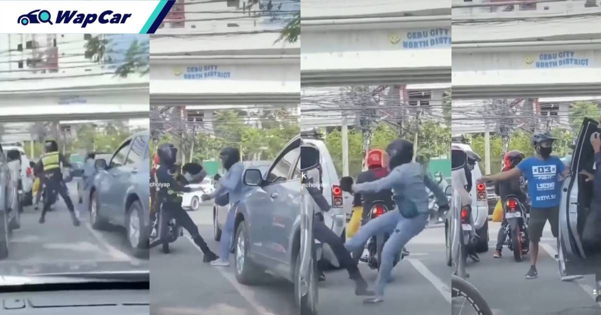 Video: Real-life Power Rangers! Motorcyclists go street-fighting, get dispersed by a cyclist 01