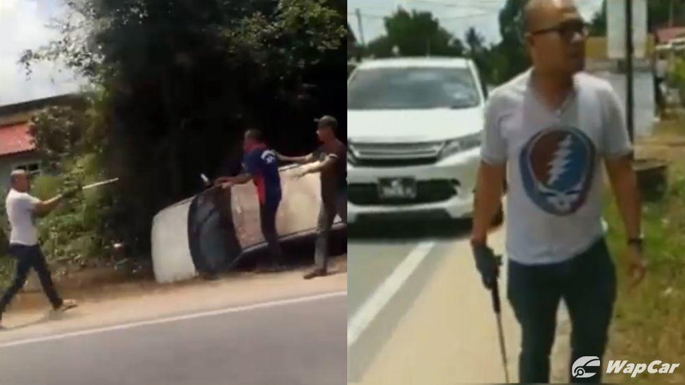 Man in sambung bayar Toyota Harrier goes berserk on a Perodua Kancil 01