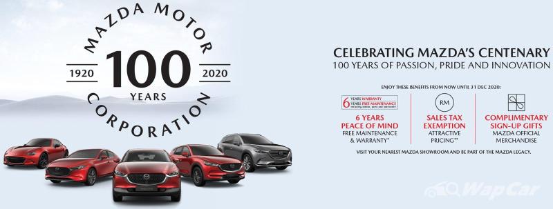 Extended 6-year/120k km warranty and free maintenance for Mazda buyers until 31 December 02