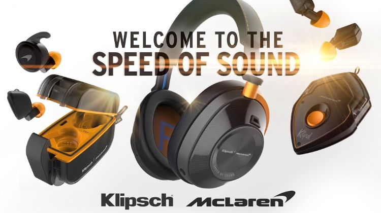 Check out these McLaren F1 edition Klipsch extreme sports earphones