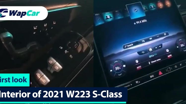 See the interior of the 2021 W223 Mercedes-Benz S-Class in action