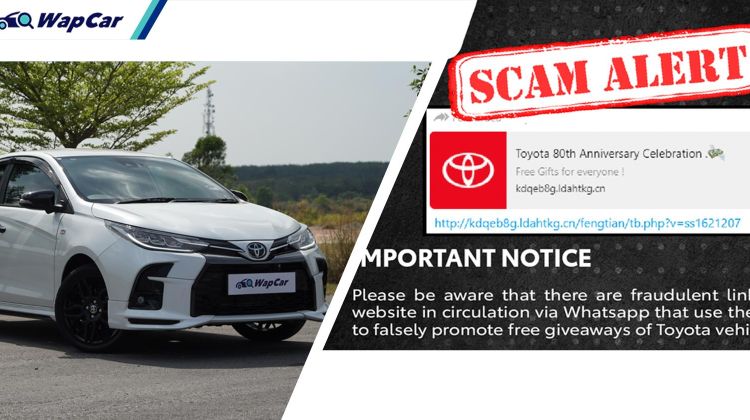 Toyota Malaysia warns of WhatsApp scam about free vehicle giveaways