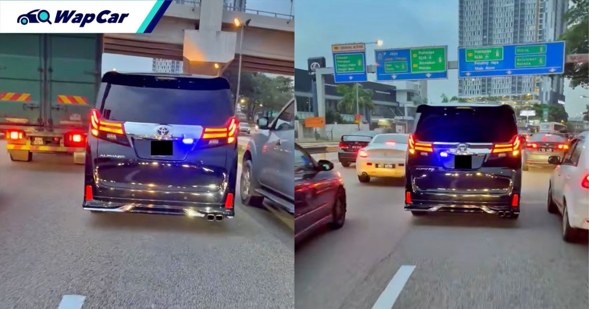 Video: Netizens are still confused whether black Toyota Alphard with sirens and strobe lights is a VIP 01