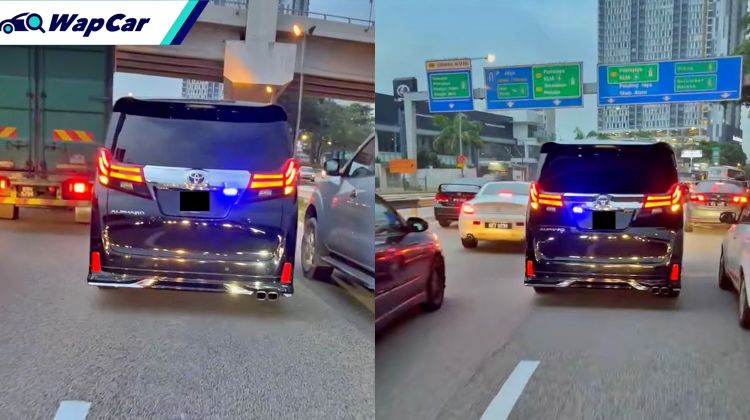 Video: Netizens are still confused whether black Toyota Alphard with sirens and strobe lights is a VIP