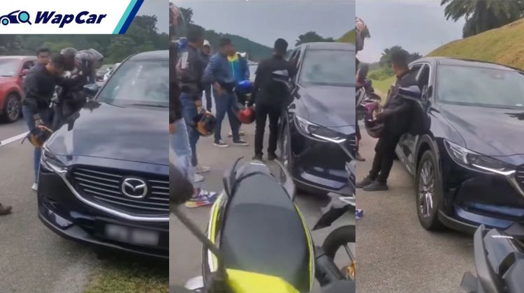 Video: Who is at fault in Mazda CX-8 vs motorcyclist Plus Highway emergency lane debacle?