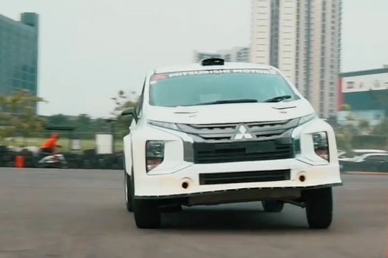 Not just for show, watch this rally-bred Mitsubishi Xpander drift around a course in Indonesia