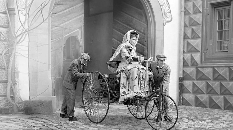 The car was co-invented by a woman, Bertha Benz but patent laws wouldn't recognize her work