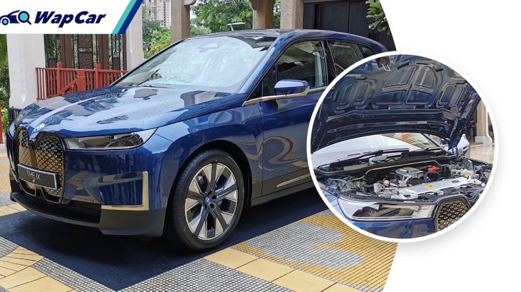World’s first view of the BMW iX’s “engine bay”?