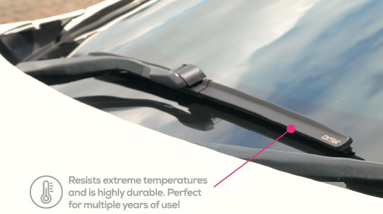 Skip maintenance, Trapo's Oxtra Hydrophobic Wiper applies water repellent coating with every swipe, lasts up to 3 times longer