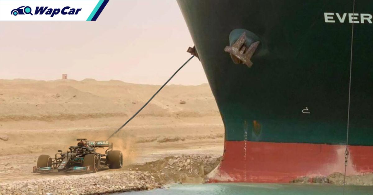 Mercedes-AMG F1 team makes a joke about the Suez Canal blockage 01