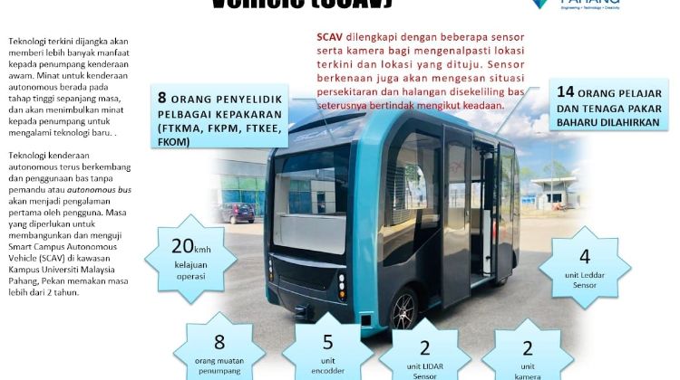 Smart Campus Autonomous Vehicle dari UMP – bas tanpa pemandu buatan Malaysia yang pertama!