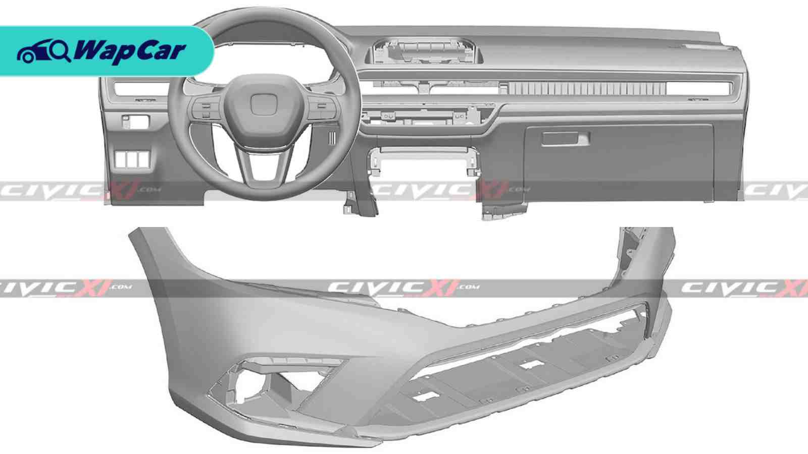 Leaked! This is how the interior of the 11th gen 2022 Honda Civic will look like 01