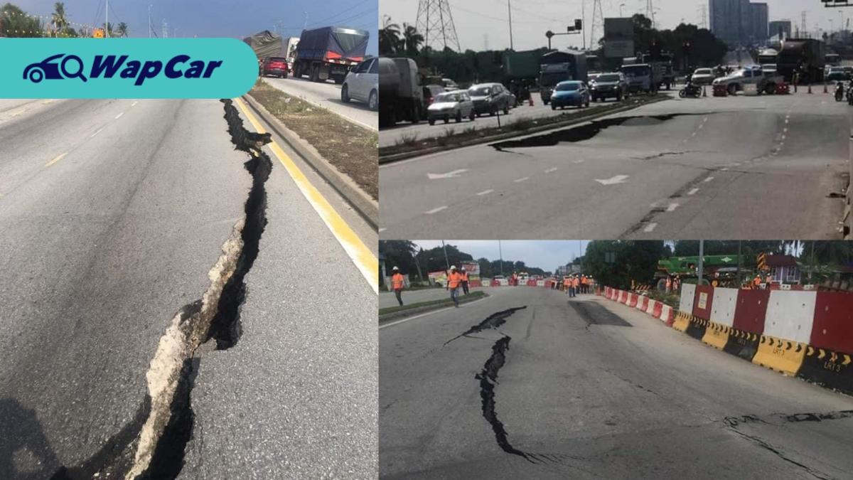 Jalan Klang-Banting closed for repair works for a week following road cave-in 01