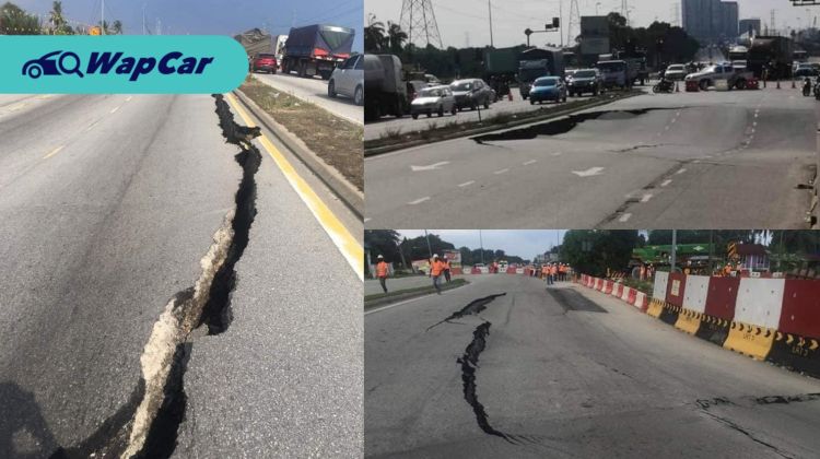 Jalan Klang-Banting closed for repair works for a week following road cave-in