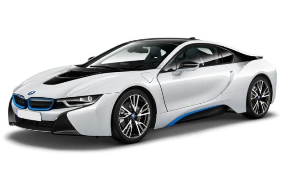 BMW i8 Roadster Crystal White Pearl With I Blue