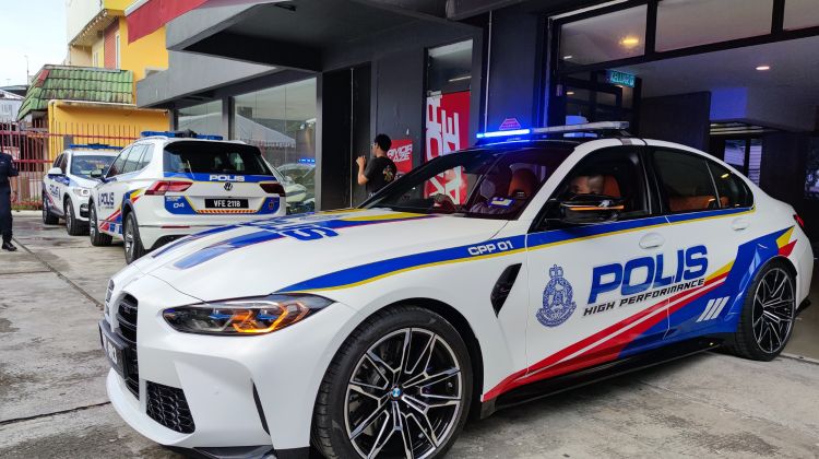This BMW M3 is not a real police car, the Mitsubishi Lancer Evo X’s job is still safe