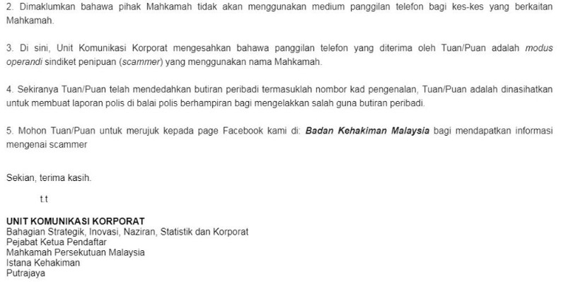 Malaysia check scammer How To