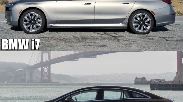 14 photos comparing the G70 BMW i7 against 2023 Mercedes-Benz EQS, which is your pick?