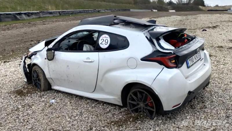 Seconds to disaster, watch how this Toyota GR Yaris got totalled 02