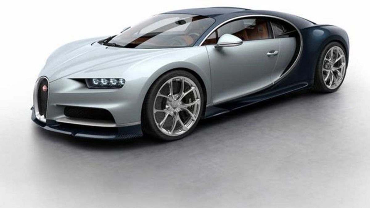 Bugatti Chiron Exposed Blue Carbon Fiber With Silver