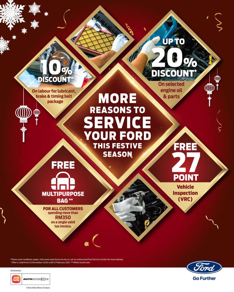 Ford Malaysia offers 20% off on parts, 10% off on labour - until Feb 2021 02