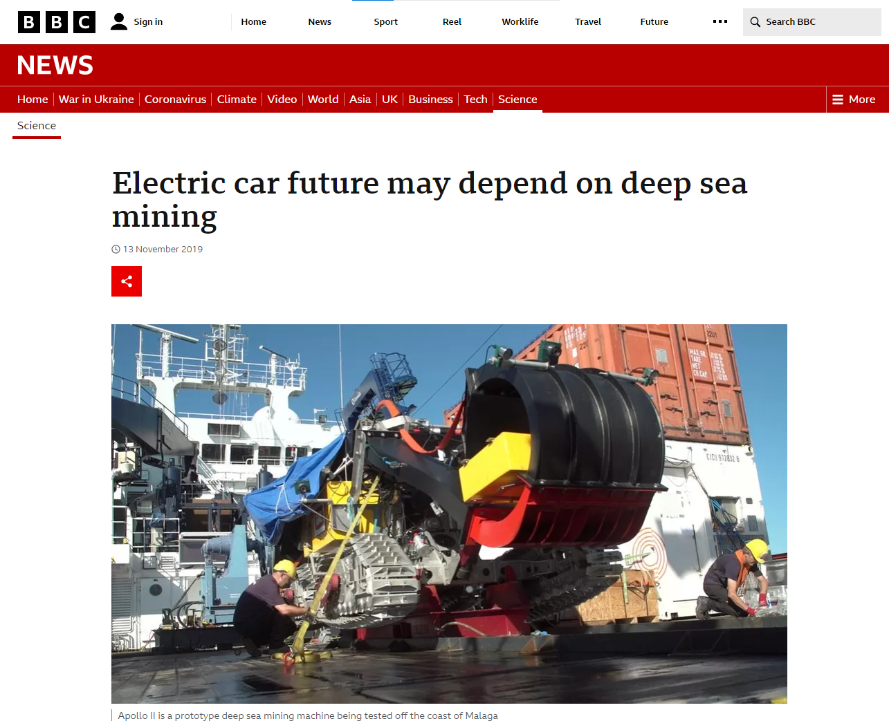 Well done! To build more EV batteries, we will soon be mining the ocean floor for minerals 02