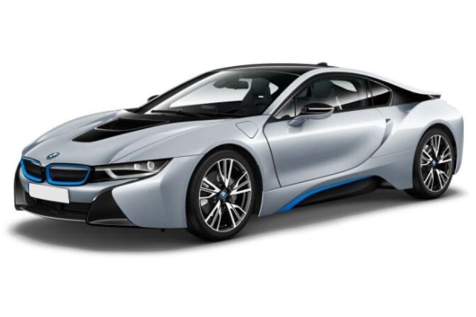 BMW i8 Roadster Ionic Silver With I Blue