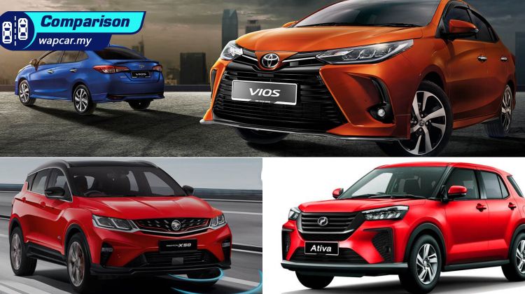 Which is a better buy? Perodua Ativa (D55L) vs Proton X50 vs Toyota Vios