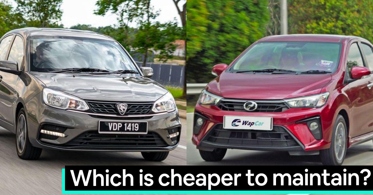 Which is cheaper to maintain over a 5-year period, the Proton Saga or Perodua Bezza? 01