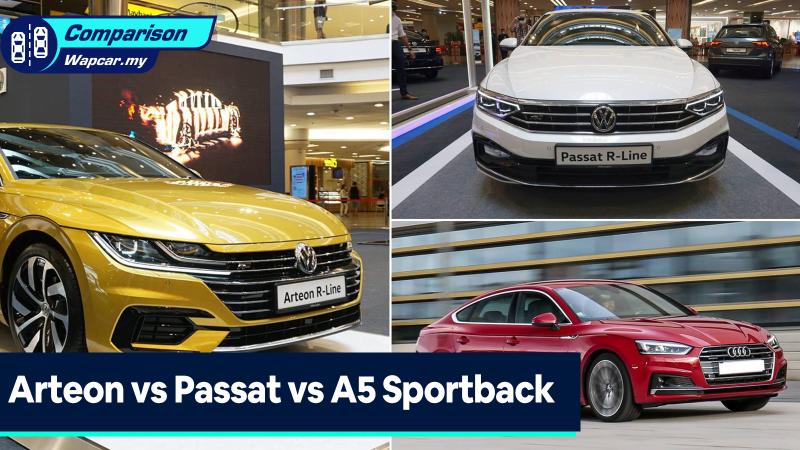 Comparison VW Arteon vs Passat RLine vs Audi A5